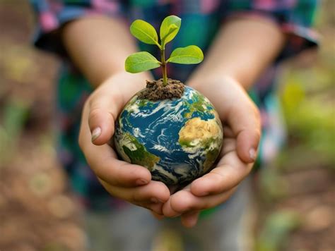 Las manos de un niño sosteniendo cuidadosamente un pequeño globo con