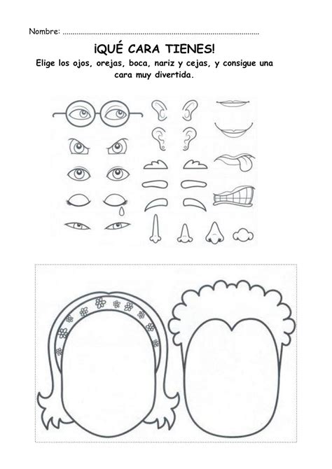 Partes De La Cara Para Colorear Para Niños Imagui