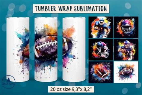 American Football Tumbler Wrap Graphic By Olga Boat Design Creative