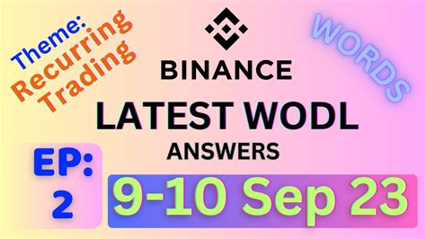 Today Binance Word Of The Day Recurring Trading All