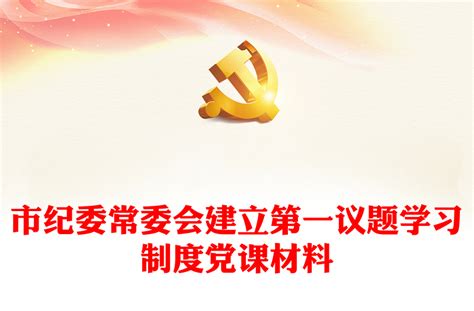 市纪委常委会建立第一议题学习制度党课材料 Word文档 好党课网