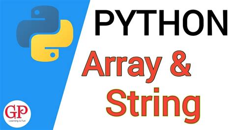 22 How To Use Strings In Python Arrays In Python Python Array Operations Python Tutorial