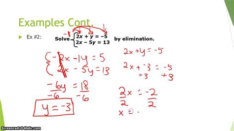 Solving Systems By Elimination