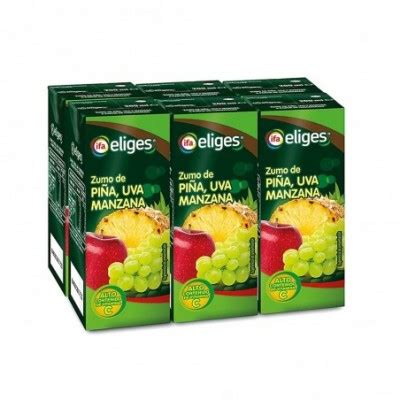 Pack 5 uds Ifa Eliges Zumo De Piña Uva Y Manzana 100 Exprimida