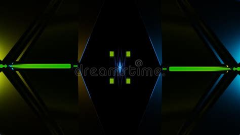 Hypnotic Neon Forms Dance In A Pulsating Vj Loop Background Stock