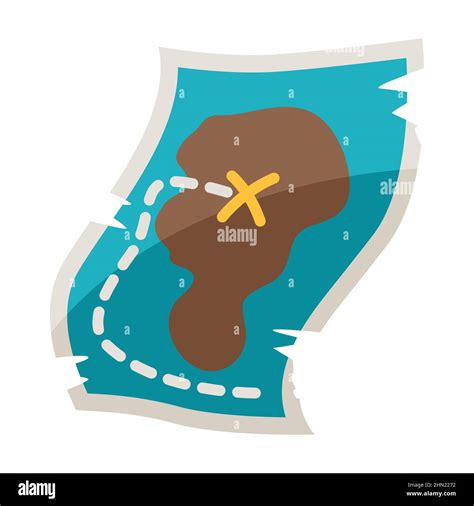 Illustration Of Treasure Map Image For Game Or Adventure Stock Vector