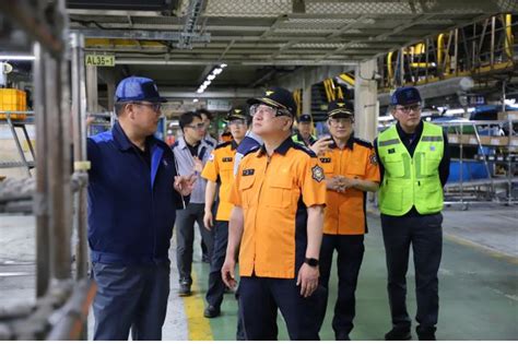 인천소방본부장한국지엠 부평공장 화재안전 중점관리대상 현장 방문 대한경제