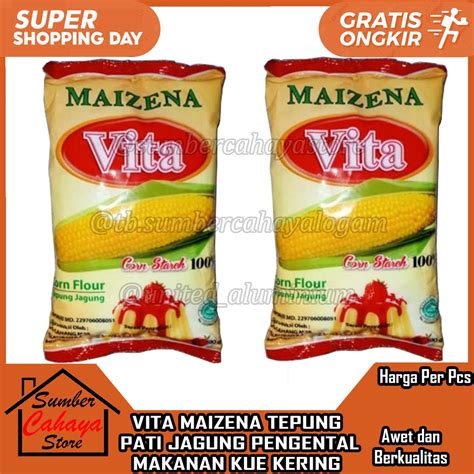 Jual Tepung Maizena Pati Jagung Corn Starch 100 Gr Pengental Makanan Kue Kering Vita Maijena