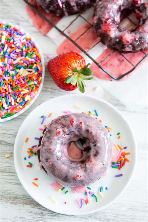 Chocolate Strawberry Baked Donuts Nutmeg Nanny