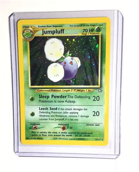 JUMPLUFF 7 111 Neo Genesis Holo Pokemon Card EXC NEAR MINT