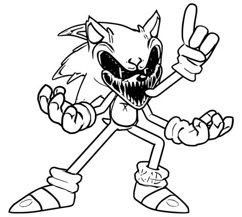 Sonic Exe Coloring Pages Coloringlib