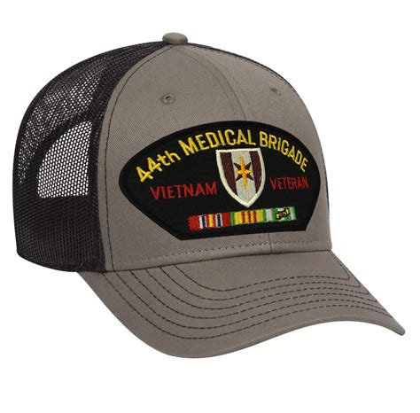 44th Medical Brigade Vietnam War Veteran OD Green Mesh Cap New OD