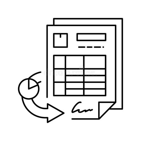 Restock Report Line Icon Vector Illustration Stock Vector