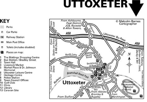 Uttoxeter Town Centre Map - Uttoxeter England • mappery