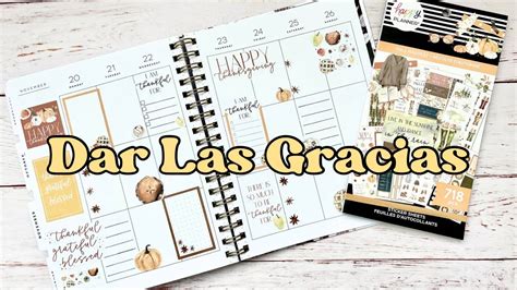 Planea Conmigo Challenge Happy Planner D A De Acci N De Gracias