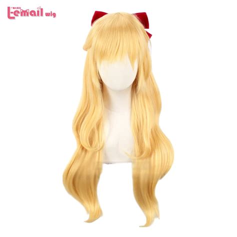 Peluca De Cosplay De Sailor Venus Pelo Sint Tico Resistente Al Calor