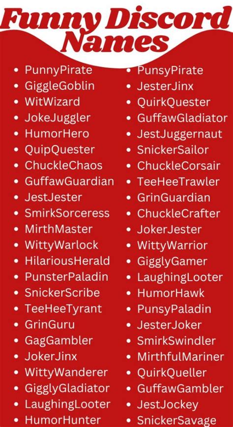 480 Funny Discord Names Unique Creative Hilarious And Cool