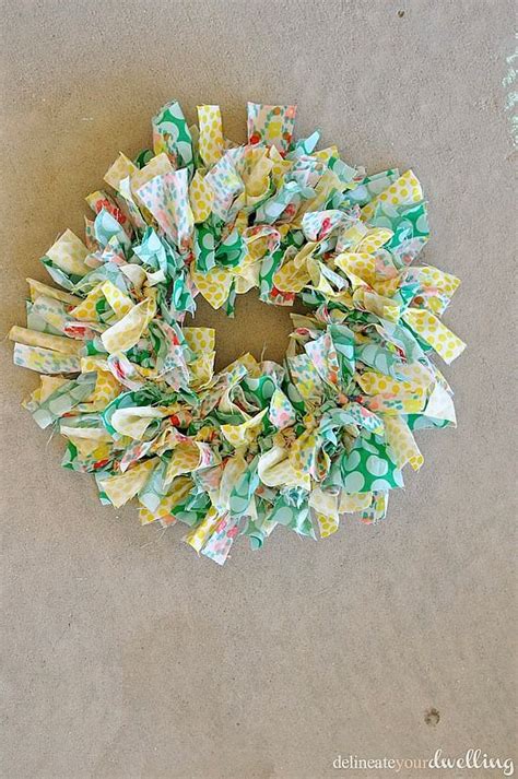 Summer Fabric Wreath Fabric Wreath Easy Diy Wreaths Wire Wreath Frame