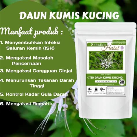 Jual Teh Daun Kumis Kucing Teh Batu Ginjal Isi 30 Tea Bag Shopee