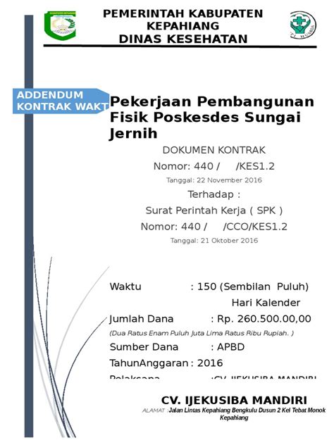 Cover Kontrak Pdf