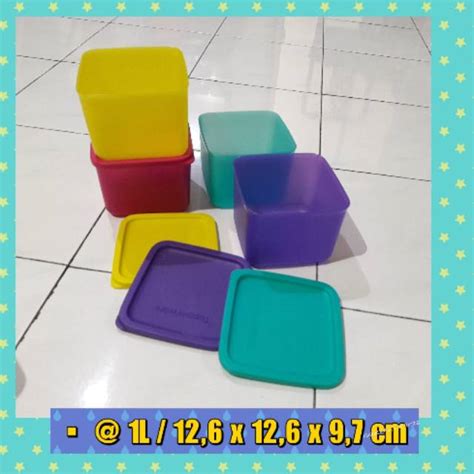 Jual Eceran Medium Summer Fun Kotak Square Toples 1 Liter Bh