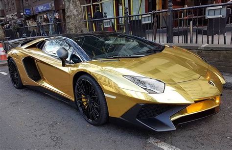 Gold Lamborghini Aventador Lp 750 4 Sv Roadster