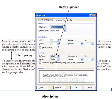 Indentation Paragraph Set Line Spacing Set Tabs Word Excel Access