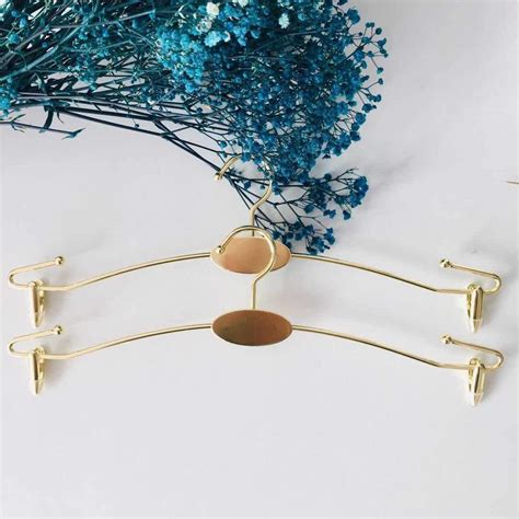 Gold hangers with metal clips