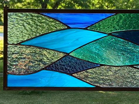 Honeydewglass Stained Glass Ocean Waves X Etsy