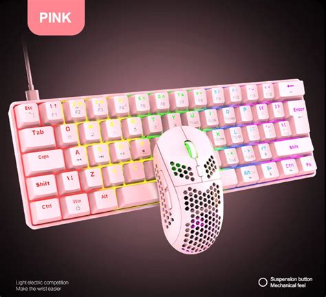 Ziyou Lang T60 Lightweight 3 In 1 Gaming Combo Wired 62key 60% Gaming ...