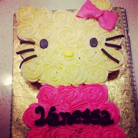Hello Kitty Birthday Cupcake Cake