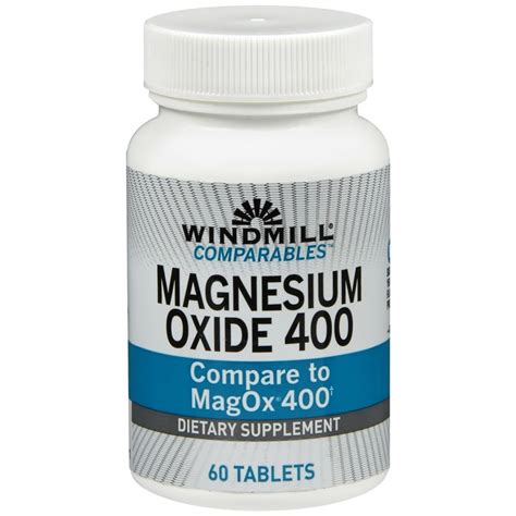 Windmill Comparables Magnesium Oxide 400 Tablets 60 Tb Medcare