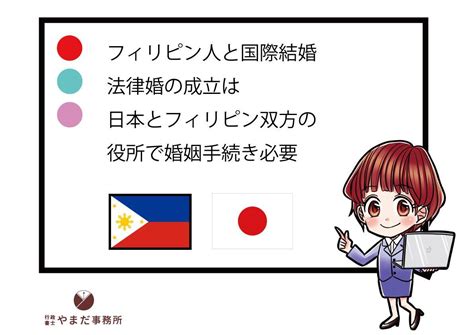 フィリピン人と日本人の国際結婚手続きと必要書類マンガと図解