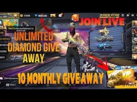 UNLIMITED DIAMOND GIVE AWAY AT 57K SUBSCRIBERS 10000 DAIMOND GIVE AWAY