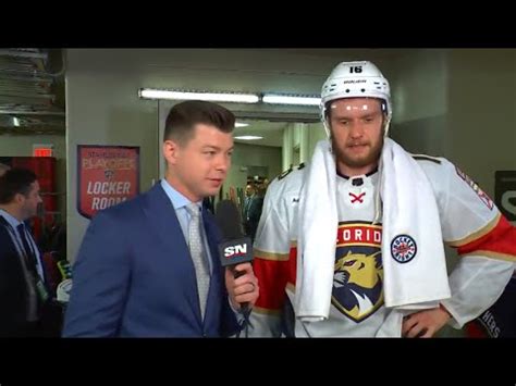 Alexander Barkov After Panthers Win In Game Youtube