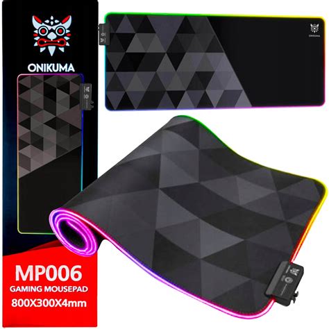 ONIKUMA MP006 GAMINGOWA PODKŁADKA POD MYSZ MYSZKĘ PODŚWIETLANA RGB