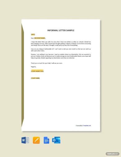 Informal Letter - Examples | Examples