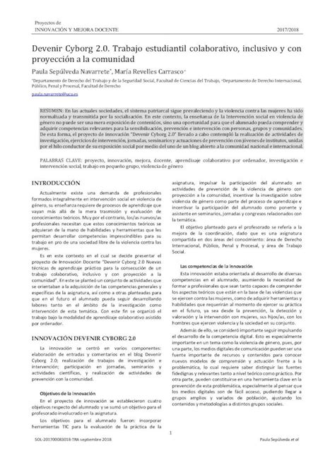 PDF Devenir Cyborg 2 0 Trabajo Estudiantil Colaborativo