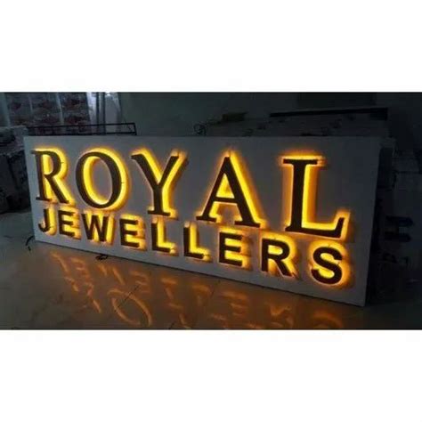 Rectangle 3D Acrylic LED Sign Board At Rs 650 Square Feet In Jaipur