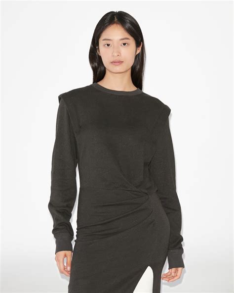 Isabel Marant Toile Mafalda Sweat Dress In Faded Black Fr De