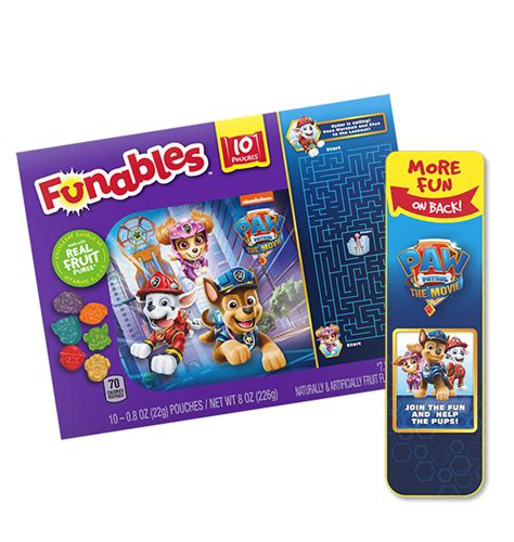 Paw Patrol Fruit Snacks Funables