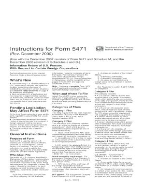 Form 5471 Schedule I 1 Instructions