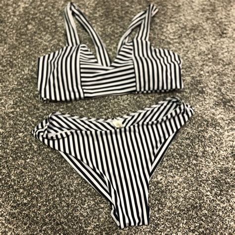 Cupshe Swim Cupshe Black White Bikini Poshmark