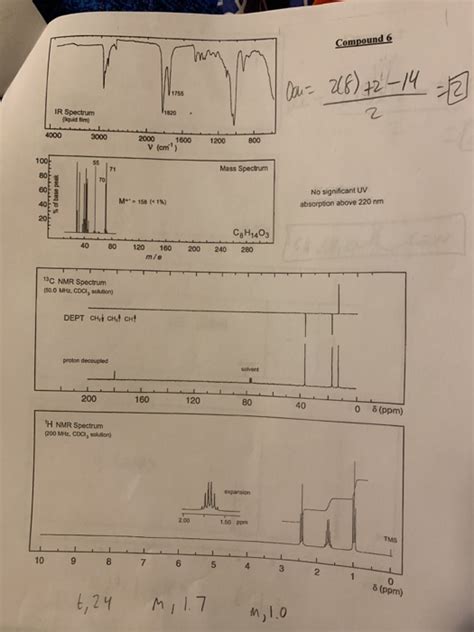 Solved Deduce The Structure Of The Compound Assign Ir