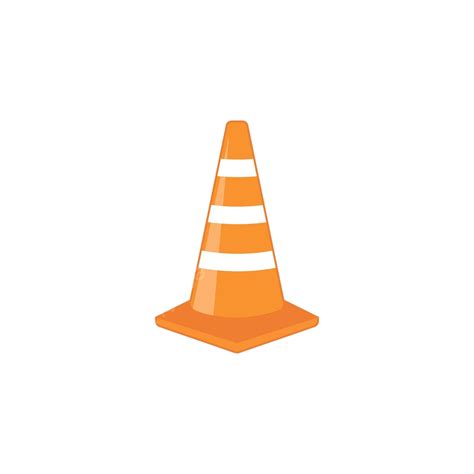 Traffic Cone Vector Illustration Design Barrier Construction Signal