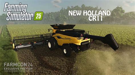 New Holland Cr Harvesting Rice Fs Gameplay From Farmcon