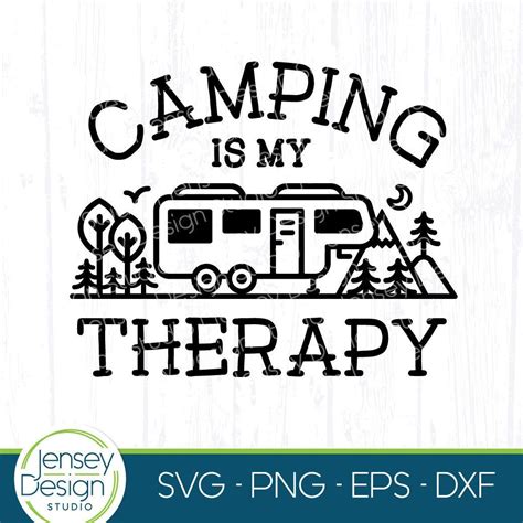 Fifth Wheel Camper Svg Funny Th Wheel Camping Is My Therapy Svg Travel