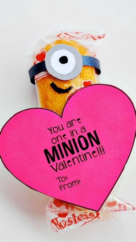 Twinkie Printable Minion Valentine Youre One In A Minion Minion