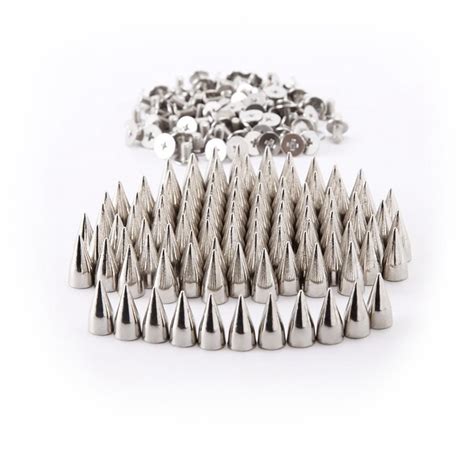 100 PCS DIY Nails Rivets Ball PUNK Clothing Customization Silver