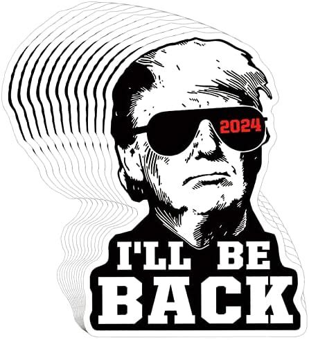 Amazon YINENA 100 Pcs I Ll Be Back Stickers Funny Trump Sticker